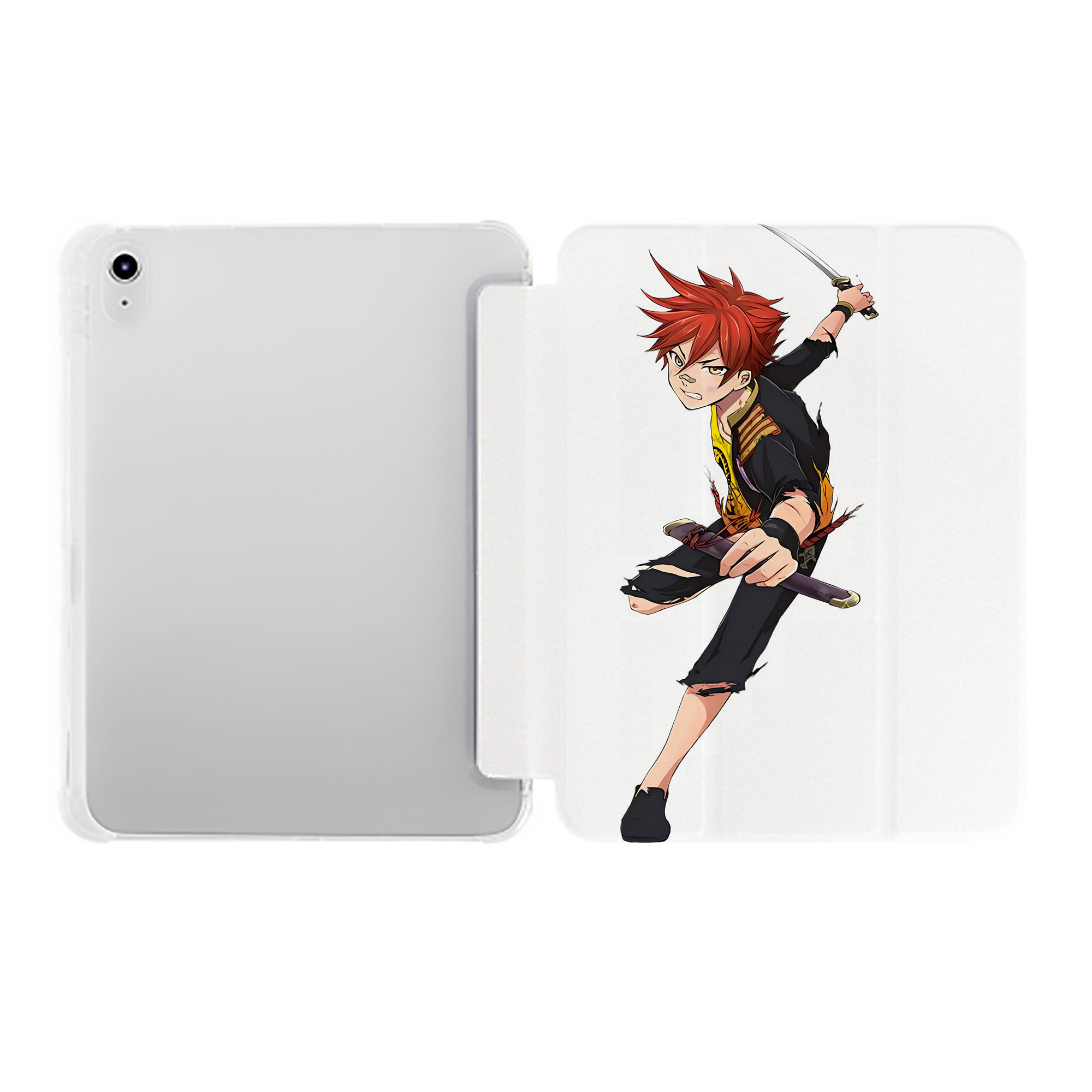 （画像用） 刀剣乱舞 Touken Ranbu IPad ケース ペン収納付き 三つ折りスタンド PUレザー×シリコン 対応機種9.5/10.5/10.9インチ